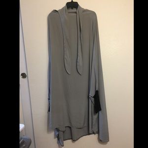 Grey Jilbab with sleeves